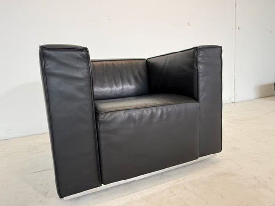 Cassina Blox Armchair Office Leather Reception Chair Design – Metal (photo 7 of 17)