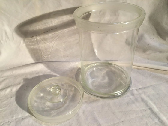 Vaso da confettura in vetro antico – Armadi contenitori, Cristallo, Vintage (photo 3 of 11)