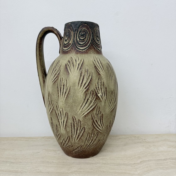 Image 1 of Vaso vintage Scheurich della Germania Ovest con decorazione a forma di cavallo, anni '70