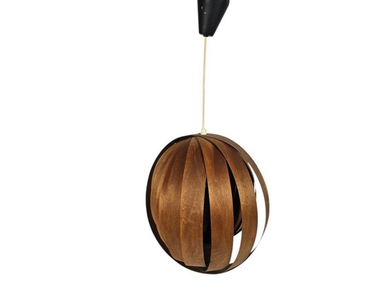 Image 1 of Mid-century modern - Moon lamp - Verner Panton style - teak - 60s