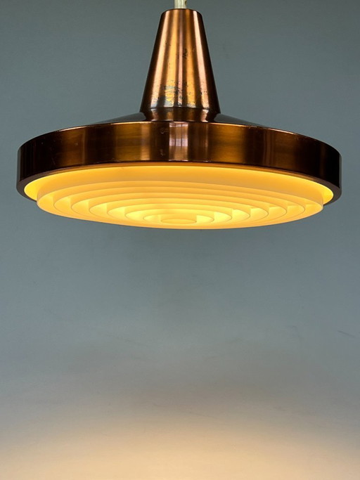 Suspension vintage en cuivre, Scandinavie des années 1960