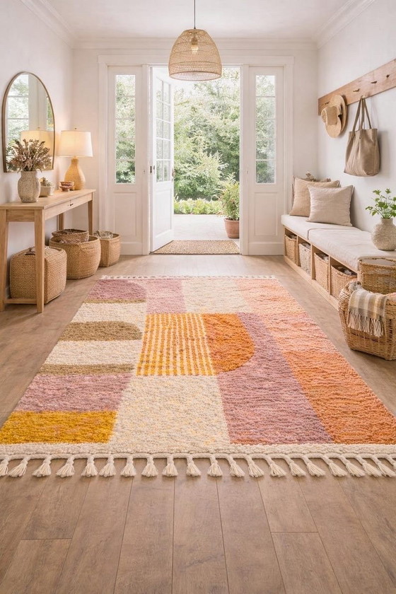 Image 1 of Tapis en laine Marocain d’atlas artisanale traditionnelle 2/3 m