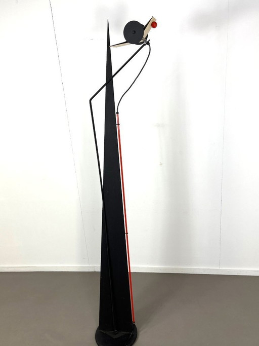 Postmodern Memphis XL floor lamp by Neukro Menden, Germany, 1980s.