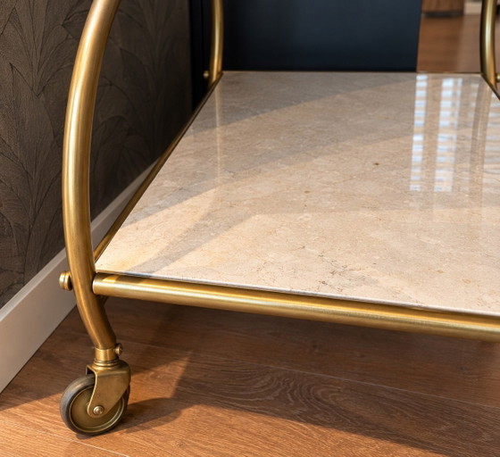 Carrello bar dorato con ripiani in marmo – Carrelli bar, Metallo (photo 3 of 5)