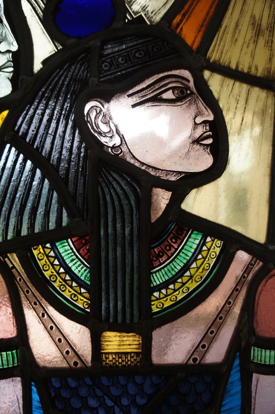 Image 1 of Vetro colorato in espositore appeso.