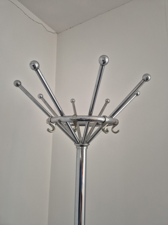 Image 1 of Gispen 1016 free-standing coat rack. Fully chrome.