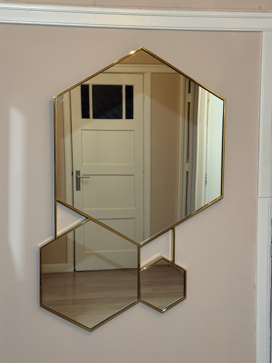 Image 1 of Specchio Eichholtz (forma esagonale) con bordo dorato