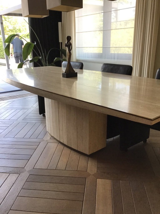 Table en travertin Willy Rizzo