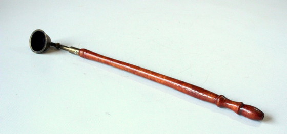 Image 1 of Candle snuffer from the 1950s, wood/brass