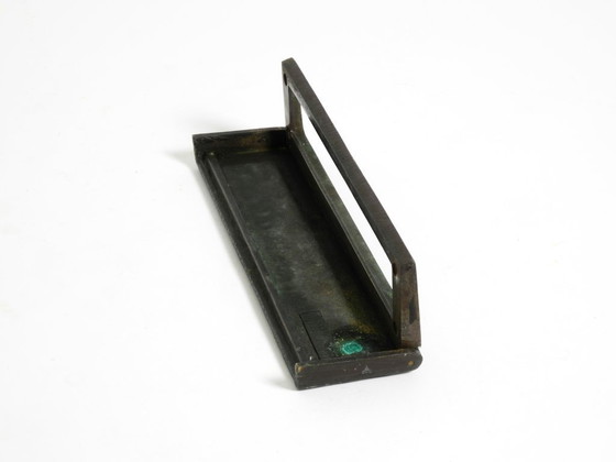 Image 1 of A set of solid, heavy 1970s Brutalist pull handles with letter slot and doorbell, made of bronze by Alpan Germany