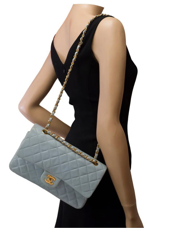 Image 1 of Borsa CHANEL Timeless/Classique in Cuir Bleu - 103407