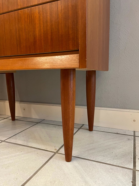 Image 1 of Commode danoise vintage, 3 tiroirs, années 1960, 2 pièces en stock