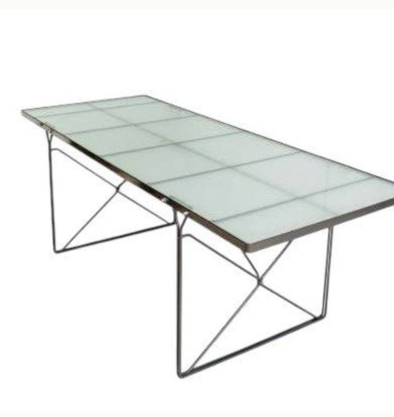 Vintage IKEA MOMENT eettafel Niels van Gammegaard – Aluminium, Glas (photo 3 of 6)