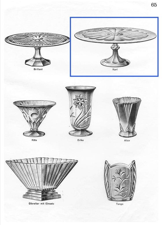 Image 1 of Alzata per torte - Karl- Walther &amp; Söhne - Periodo Art Déco (anni '30)