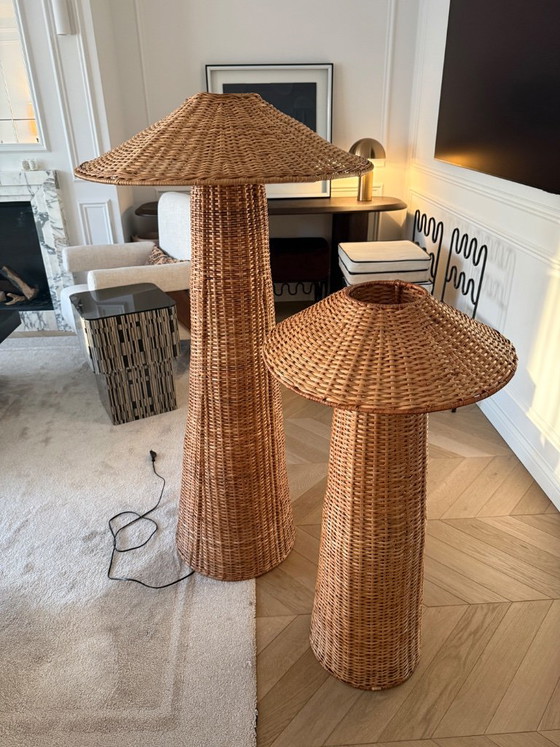 Set di lampade in rattan – Lampade da terra (photo 3 of 6)