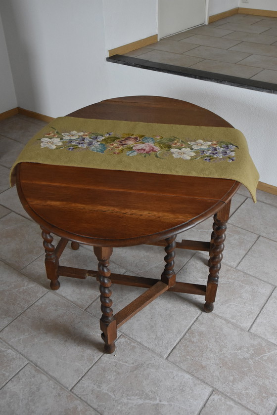 Image 1 of Solid Oak English Hanging Table