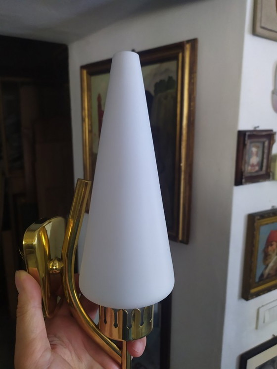 Image 1 of Applique di Angelo Lelli per Arredoluce, anni '40, set di 2