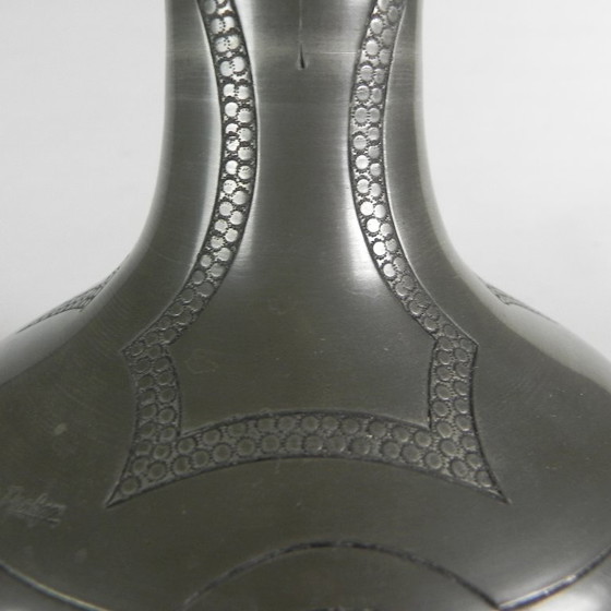 Image 1 of Pewter Art Nouveau vase signed Pechez, early 20th century