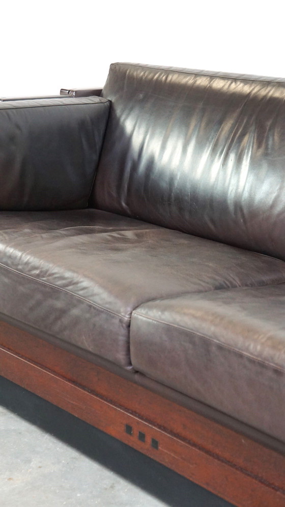 Image 1 of Schuitema Art Deco Leather 2.5 Seater Design Sofa, Model Baldwin