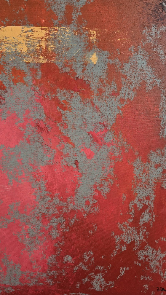 Original Signed Abstract Expressionist Canvas Painting - Büttner – Paintings & Drawings, Wood (photo 7 of 11)