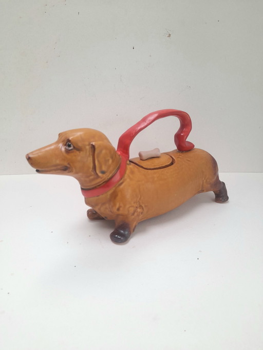 Antike japanische Teekanne in Form eines Dackels – tafelaccessoires, Ceramic
