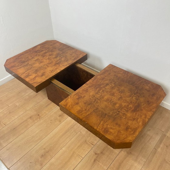 Image 1 of Art Deco coffee/bar table in burr wood – 1930s/1940s