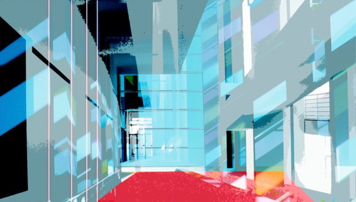 Ein künstlerisches Fotocomposing auf Aludibond Motiv Kunstmuseum Barcelona