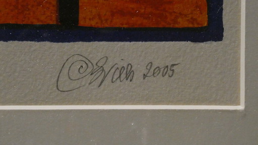 Clemens Briels Serigrafía en hermoso marco - Algunas Gentes Hacen la Comedia, Otros No