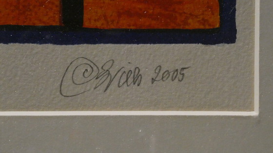 Image 1 of Clemens Briels Serigrafía en hermoso marco - Algunas Gentes Hacen la Comedia, Otros No