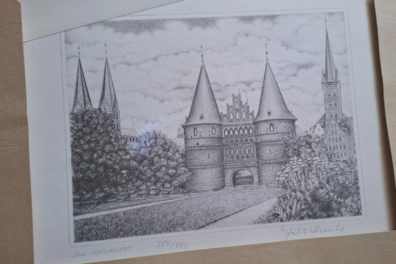 Lübecker Impressionen, Bleistiftzeichnungen – Kunst, Paper (photo 7 of 8)