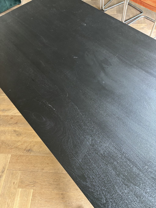 Große (3 m!) Tabelle Holz industriellen schwarzen Esstisch Amsterdam