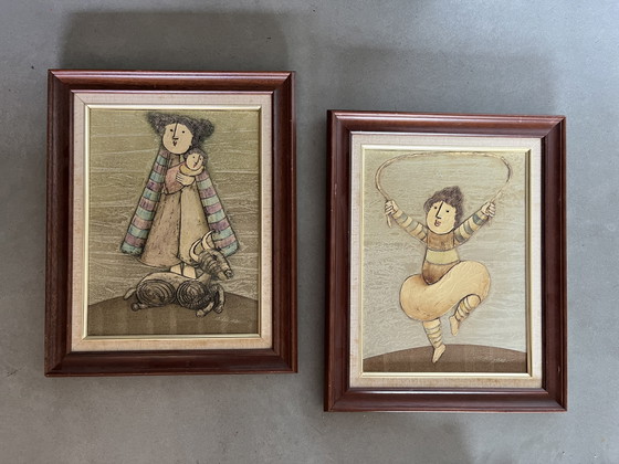 Set of 2 Framed, Signed, Joyce Royal Paintings – Paintings & Drawings, Canvas (photo 3 of 6)