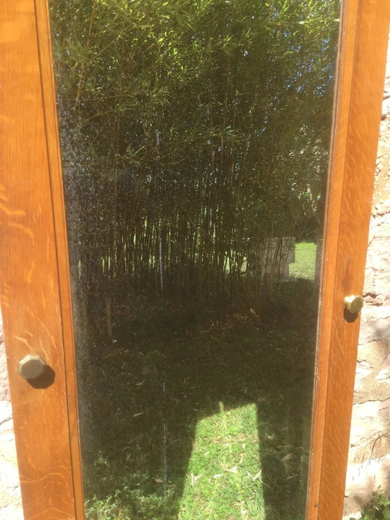 Miroir biseauté cadre en chêne – Laiton (photo 8 of 11)