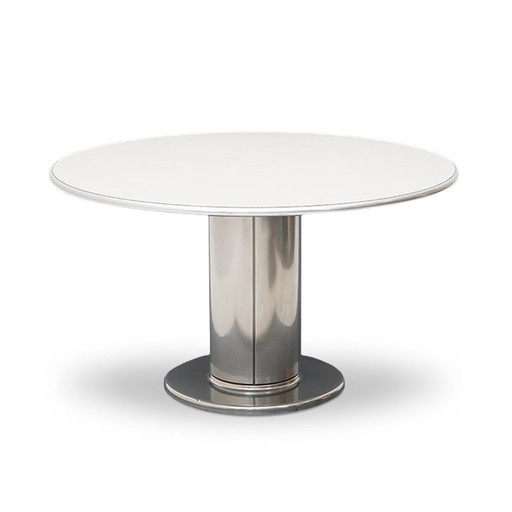 Table ronde à pied central, années 1970