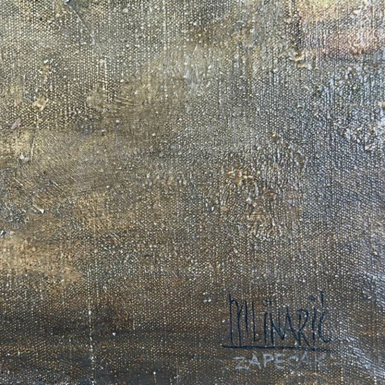 Pavao Mlinarić – “Lički Zapećak” – Olio su tela, 75,5 × 52 cm – Dipinti e disegni, Canvas (photo 4 of 5)