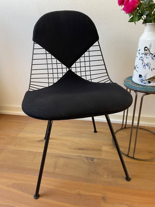 4 sedie Vitra Eames DKX vintage nere "Bikini"