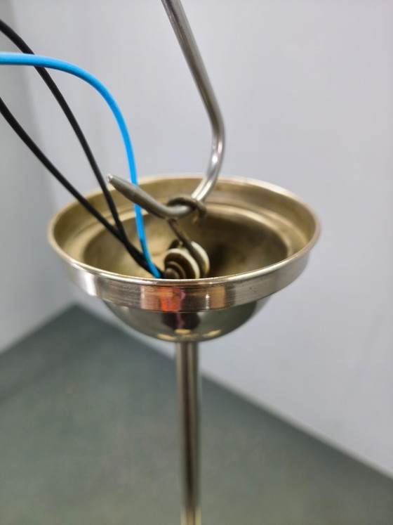 Image 1 of Lustre globe Bauhaus, Tchécoslovaquie, années 1930, suspension chromée