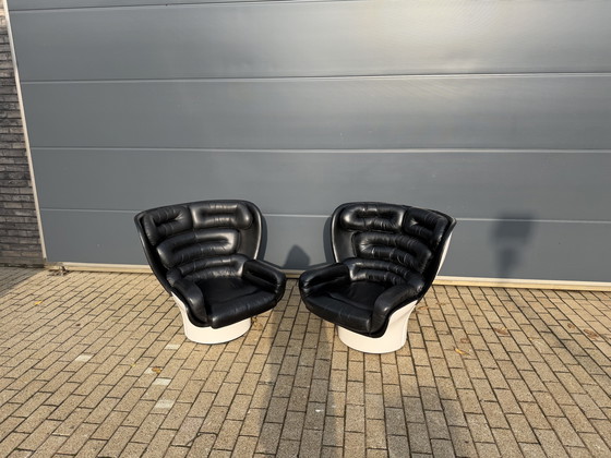 Image 1 of 2x 1st edition Comfort Joe Colombo Elda chairs Top condition!!