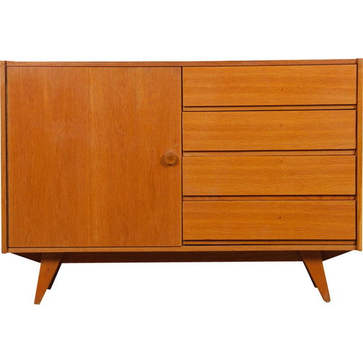 Vintage Kommode Modell U-458 in Eiche von Jiri Jiroutek für Interier Praha, Tschechoslowakei 1960