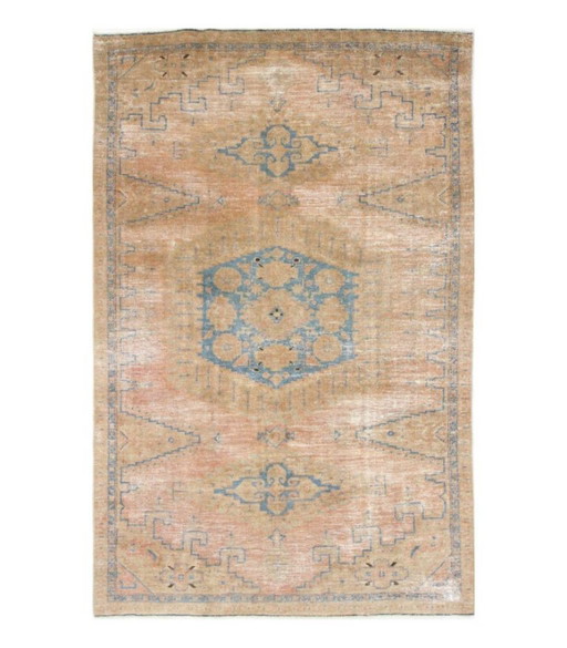 Oriental Hand-knotted Vintage Art Classic & Relief Design 284 x 183 cm Beige Color
