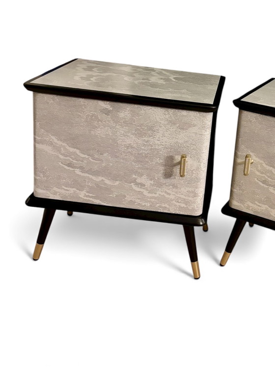 Image 1 of Comodini vintage con Nuvolette di Fornasetti | L'atmosfera vintage