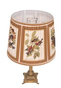 Stunning Tall chunky Bronze Corinthian Column Table Lamp with Bird Shade 1940s (photo 17 of 40)
