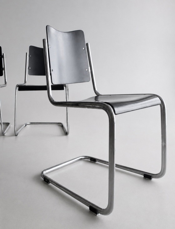 Image 1 of Set of 4 Vintage Tecta B11 Cantilever Chairs, Jean Prouve