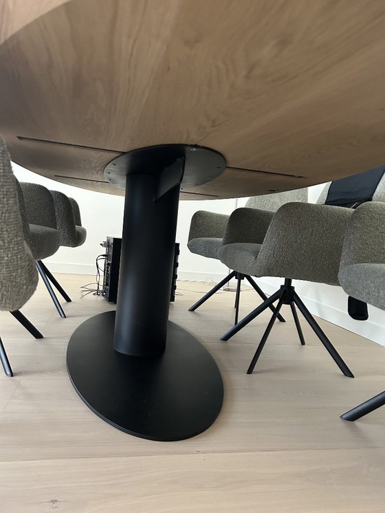 Image 1 of Piano del tavolo ovale, rovere massello, spazzolato, 280x120