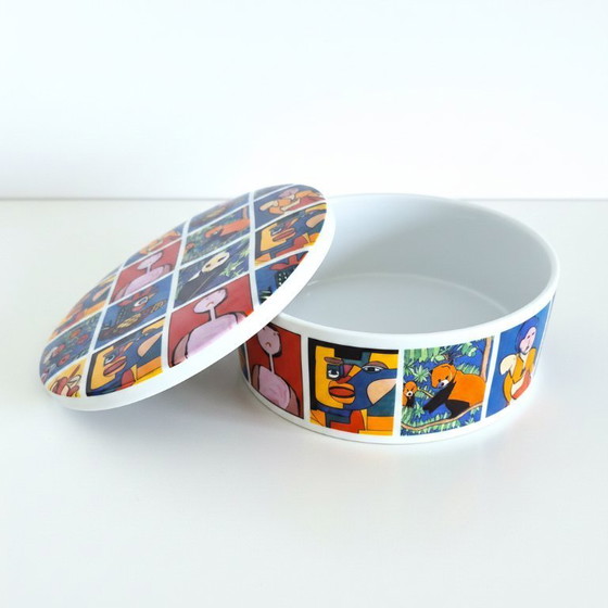 Image 1 of Schoonhoven Ceramics & Ateliers Reinaerde Artwork - Años 90 - Lata para galletas