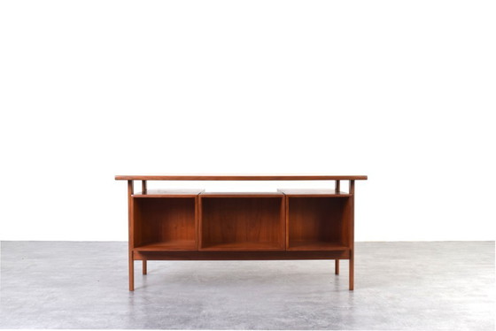 Image 1 of Mid-Century Danish Teak Executive Desk by Kai Kristiansen for FM Møbler, 1960s.