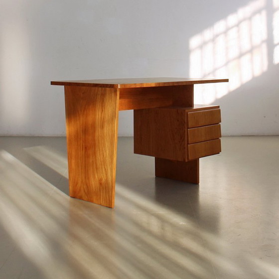 Image 1 of Mid-Century Desk by Bohumil Landsman, Vintage 1960s 1970s, Completely Restored