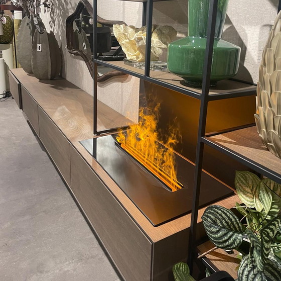 Image 1 of TV cabinet with mood fireplace