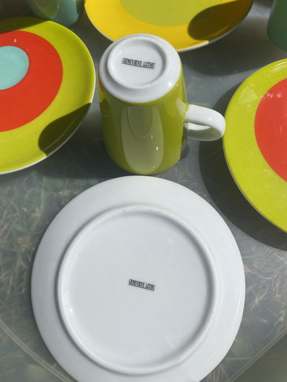 Image 1 of Lot de 6 Tasses et Soucoupes Espresso Genevieve Lethu