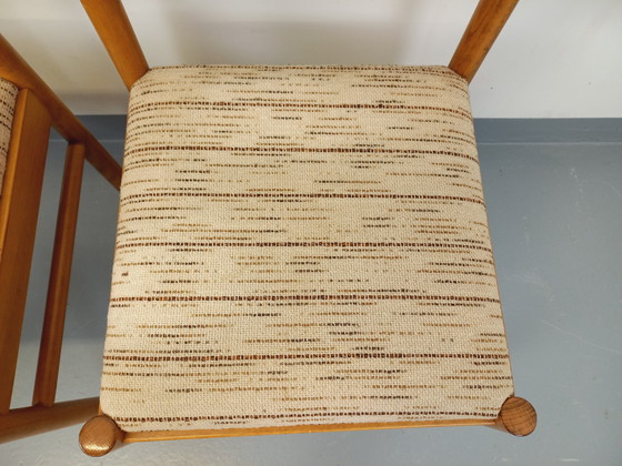 Image 1 of Paar vintage Baumann stoelen van hout en stof uit de jaren 70